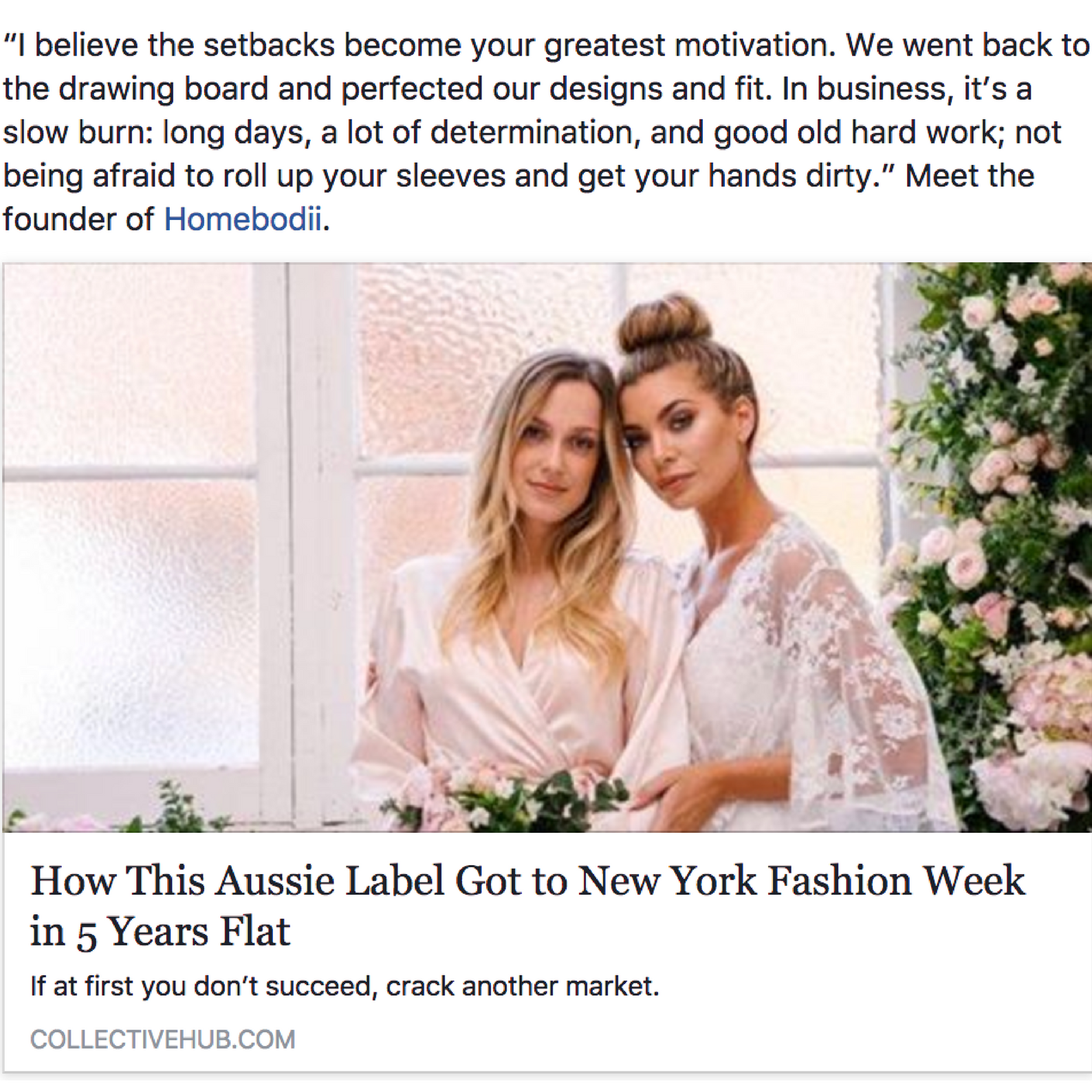 Collective Hub: How This Aussie Label Got To New York Fashion Week in 5 Years Flat