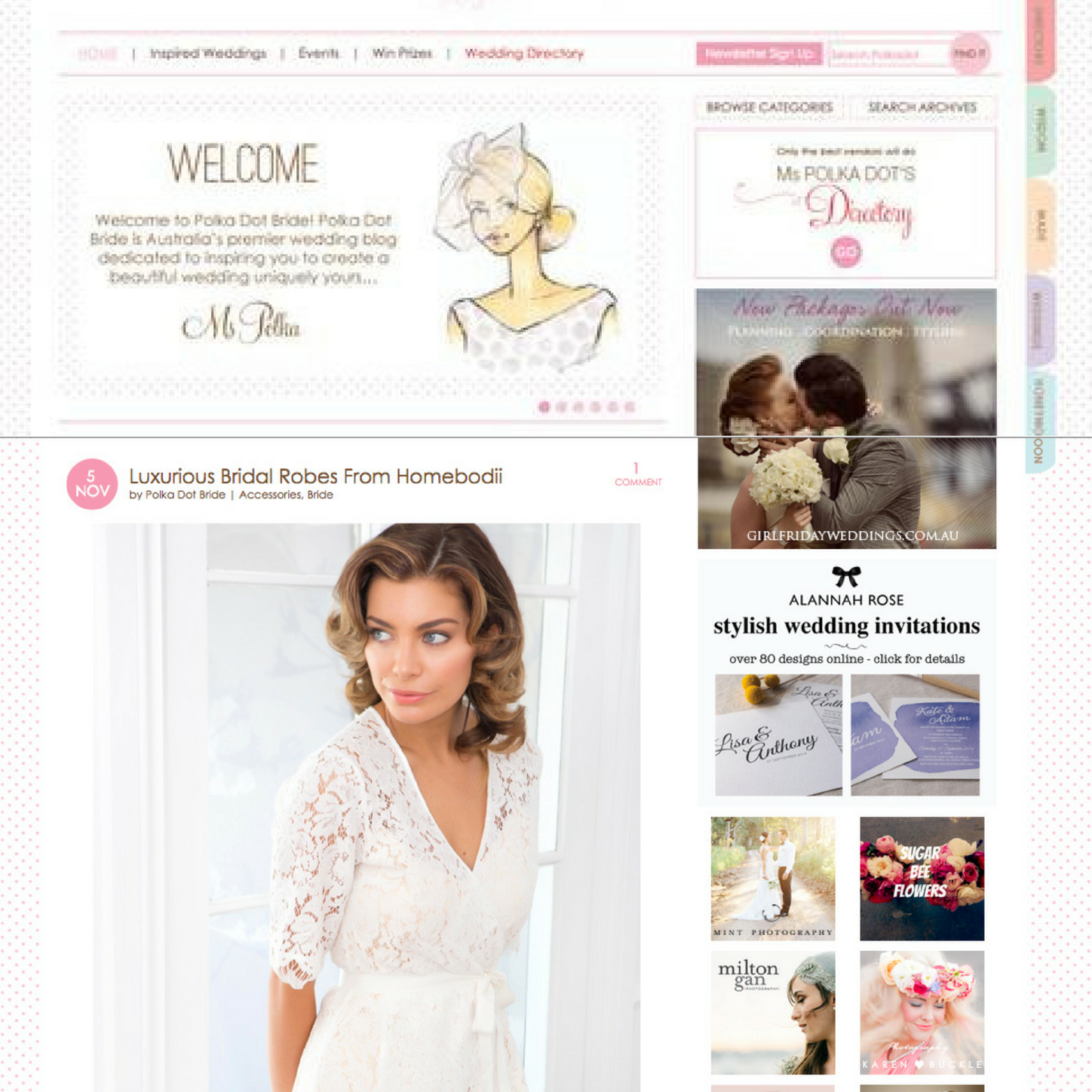 Polka Dot Bride Novemeber 2014