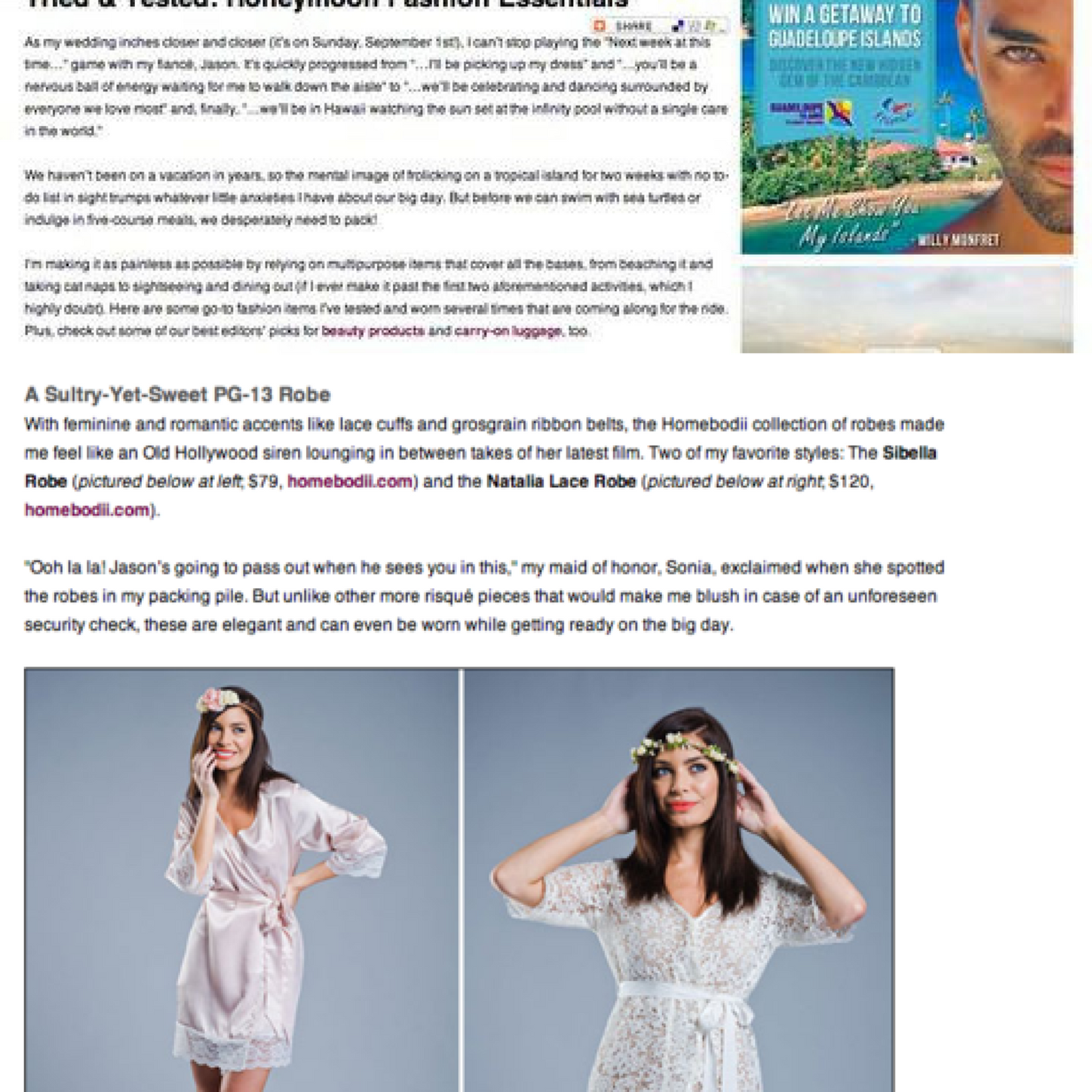 Bridal Guide: Honeymoon Wardrobe Must Haves.