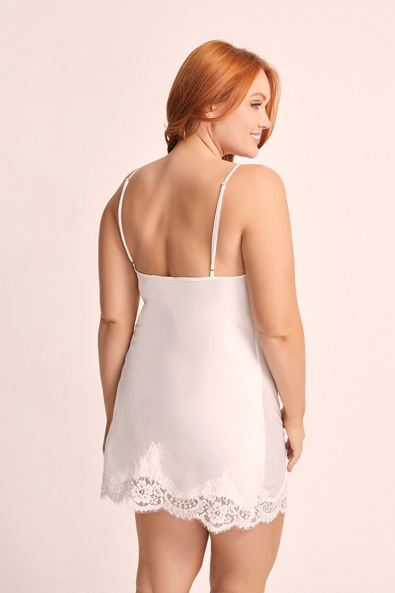 Sian Luxury Satin Slip White | Homebodii