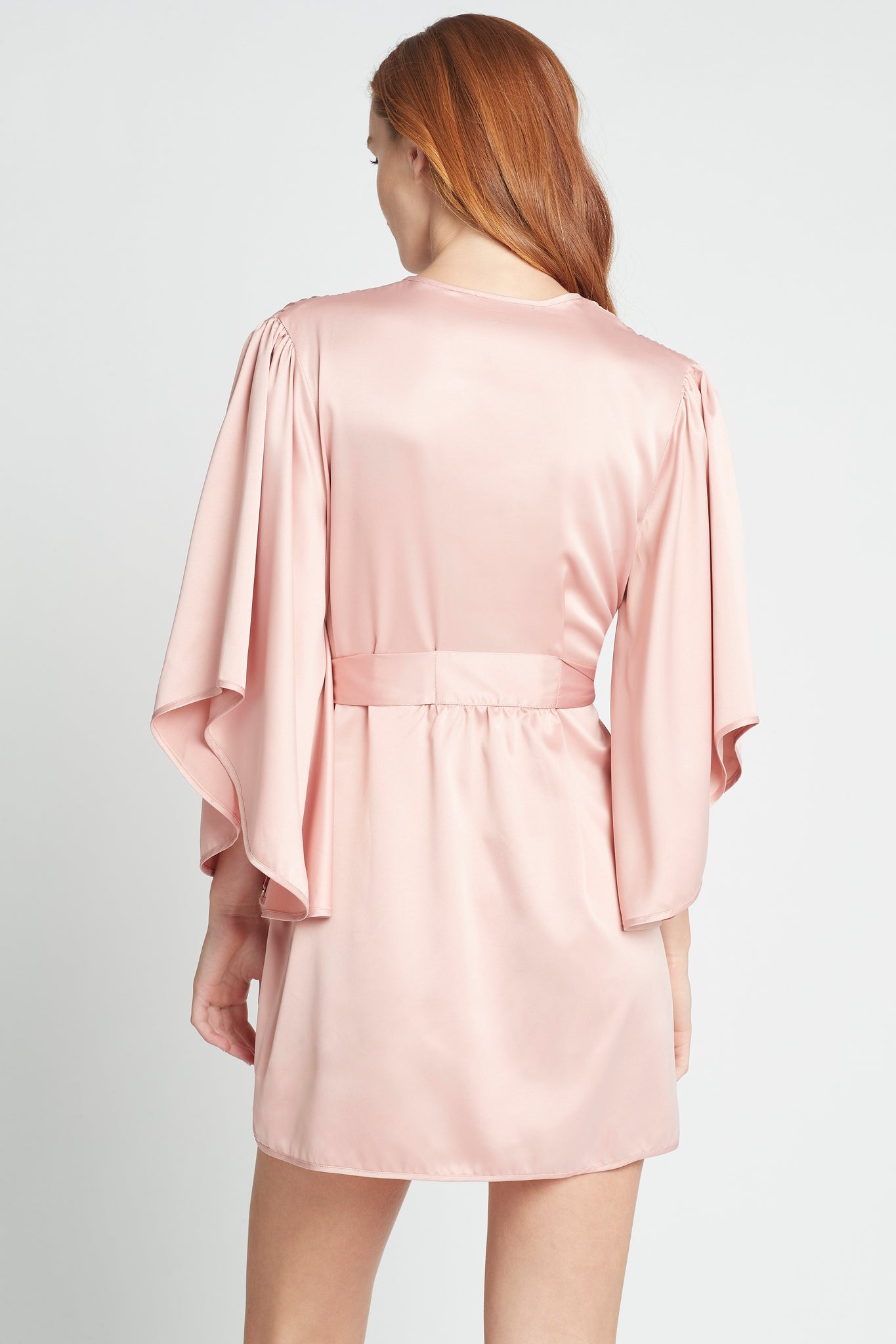 Luna Satin Robe Dusty Rose | Homebodii