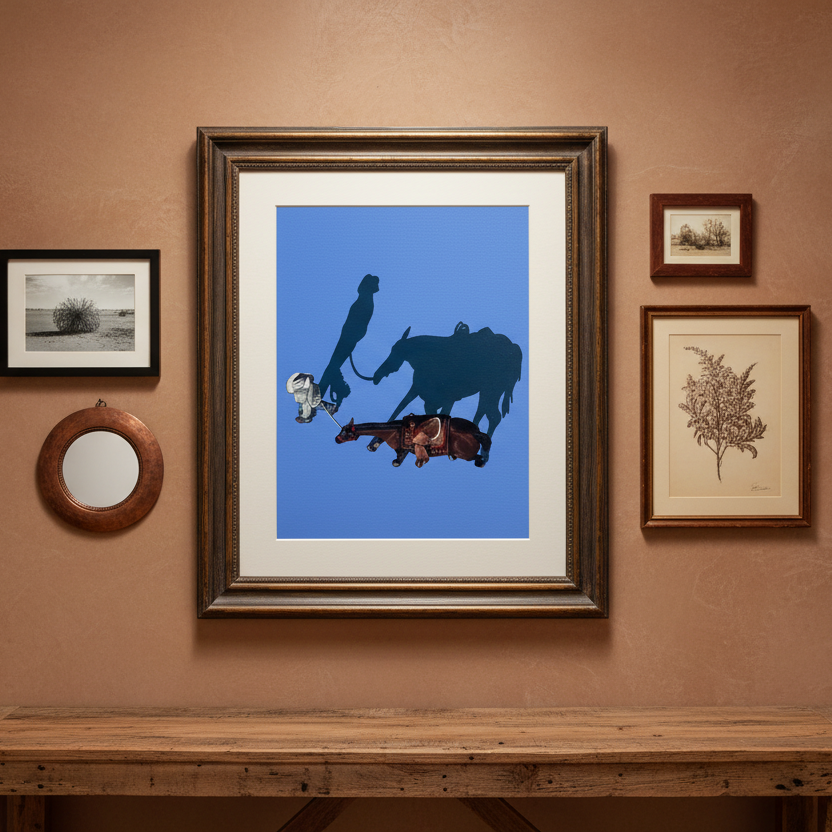 The Shadow Rider by Sibella Bonnor, an original acrylic on canvas horse painting