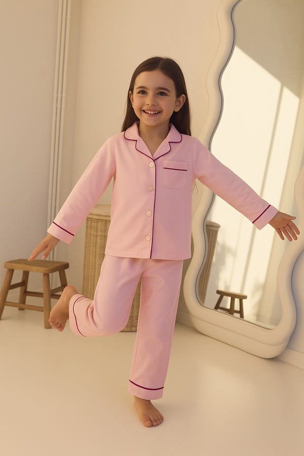 Mila Bamboo Kids Pyjama Set - Pink