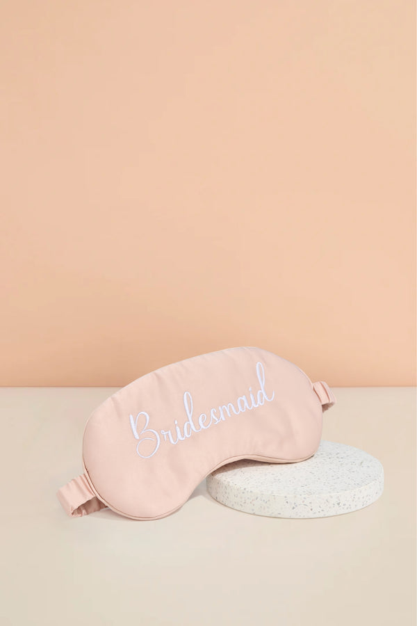 Bridesmaid Satin Eyemask - Blush