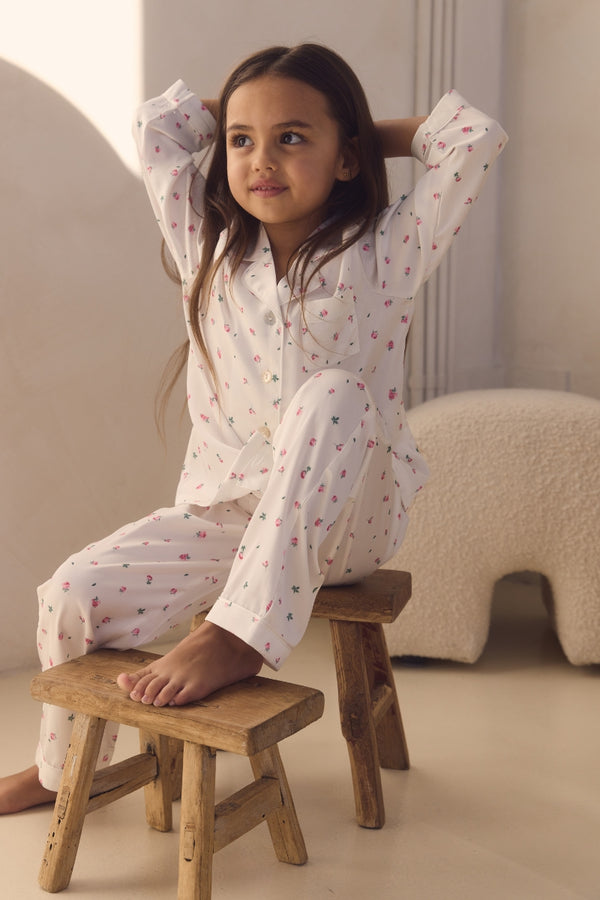 Rosie OkeoTex Kids Lounge Pyjama - White *Final Sale*