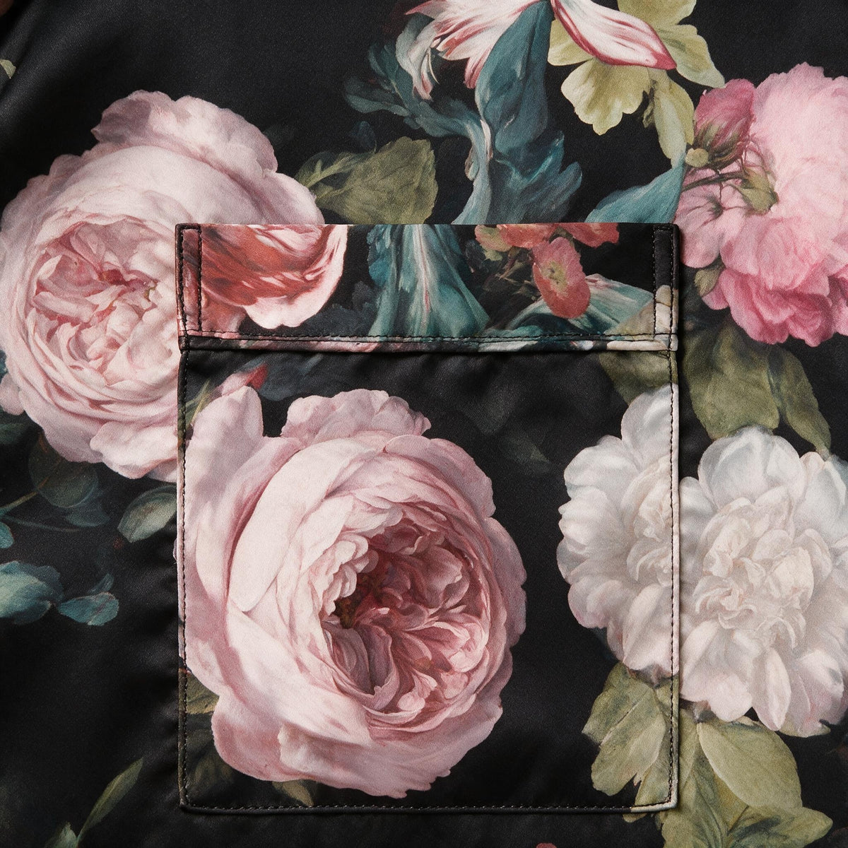 Aurora Short Pyjama Set Black Floral