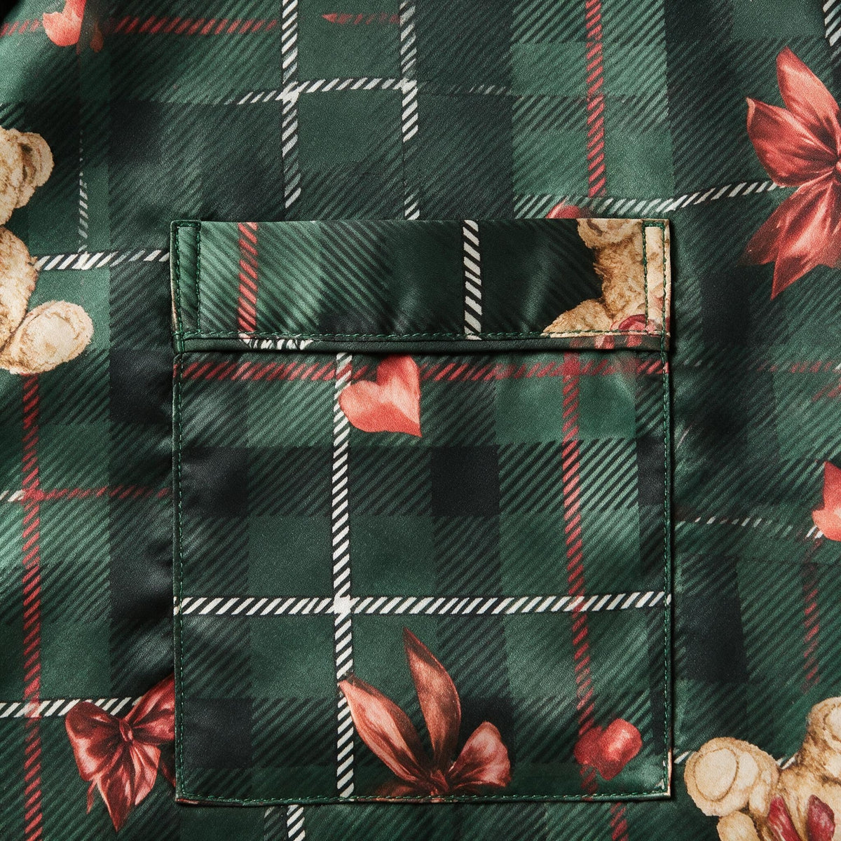 Coco Teddy Tencel Christmas Pyjamas Kids - Green | Limited Edition