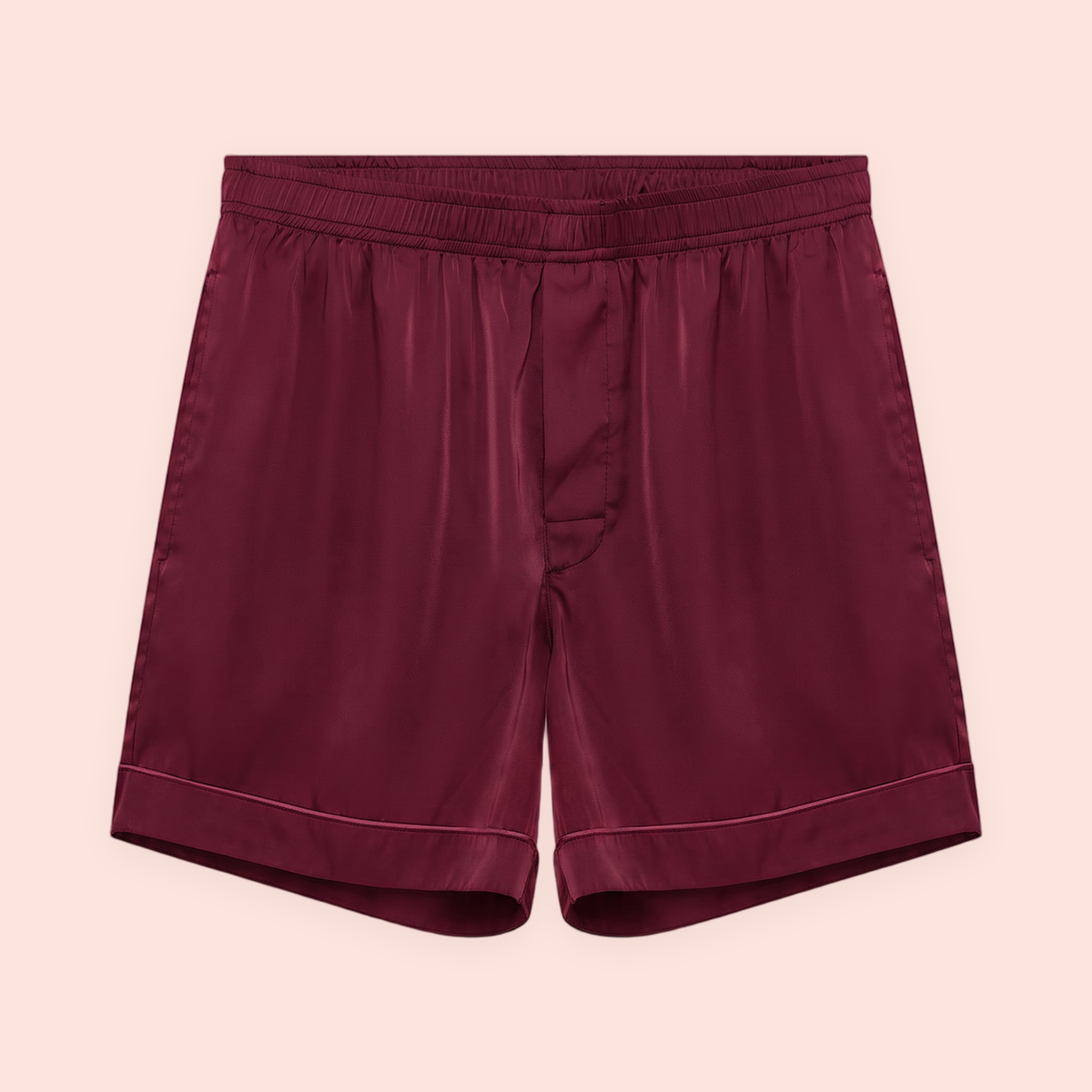 Grace Mens Boxer Shorts - Burgundy with Burgundy