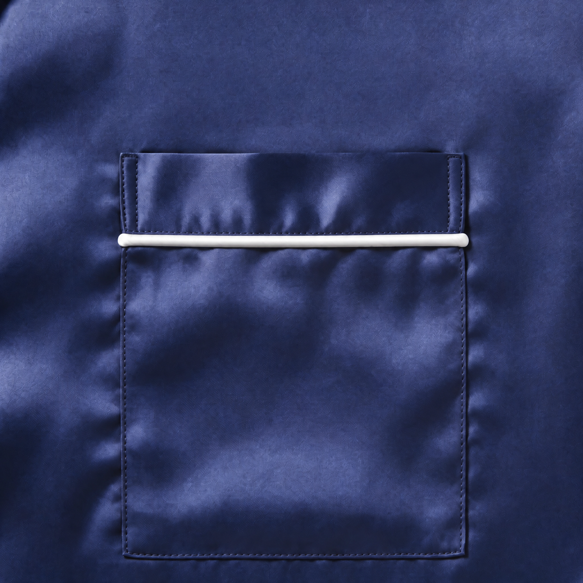 Classic Grace Short Pyjama Set - Navy with White Piping