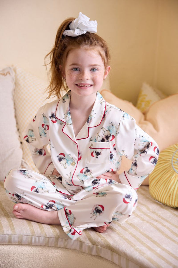 Ruby Pug Children's Xmas Long Pyjamas *Final Sale*