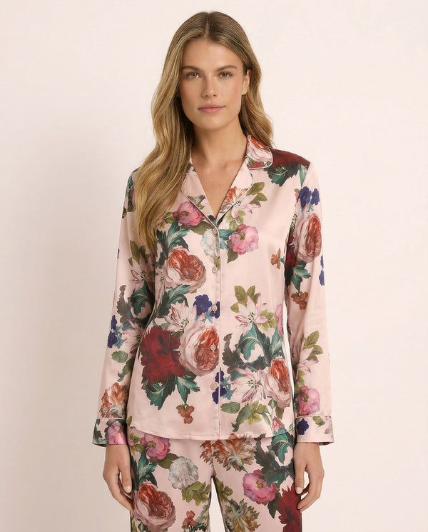 Aurora Lounge Pyjama Set Rose Blush Print