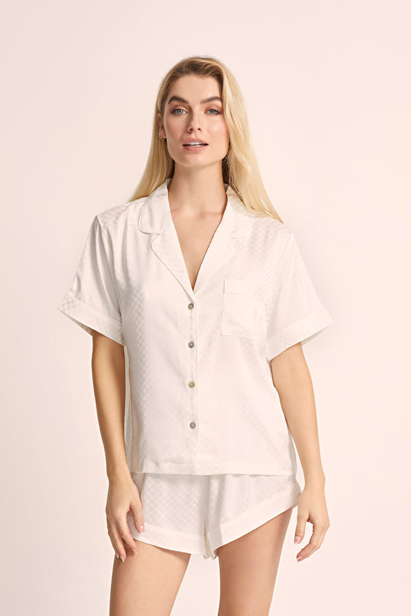 Gigi Short Pyjama Set - White *Final Sale*