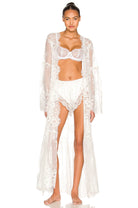 Georgina Long Lace Bridal Robe | Homebodii