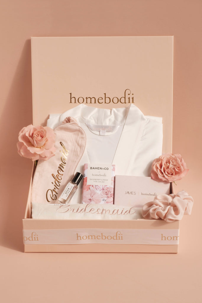 Luxury Bridesmaid Personalised Proposal Gift Hamper By Homebodii  White | Homebodii