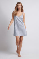 Jasmine Satin Slip  Eggshell Blue | Homebodii