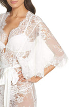 Kassiah Long Lace Bridal Robe | Homebodii