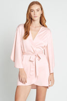 Luna Satin Robe  Blush | Homebodii
