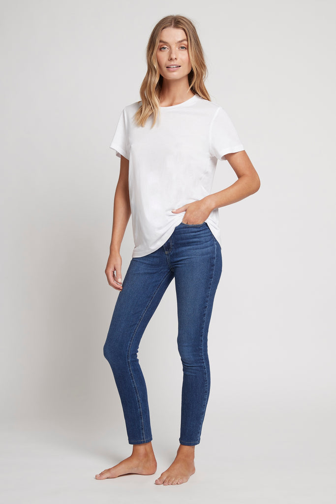 Homebodii Basic Tencel™ Womens TShirt White | Homebodii