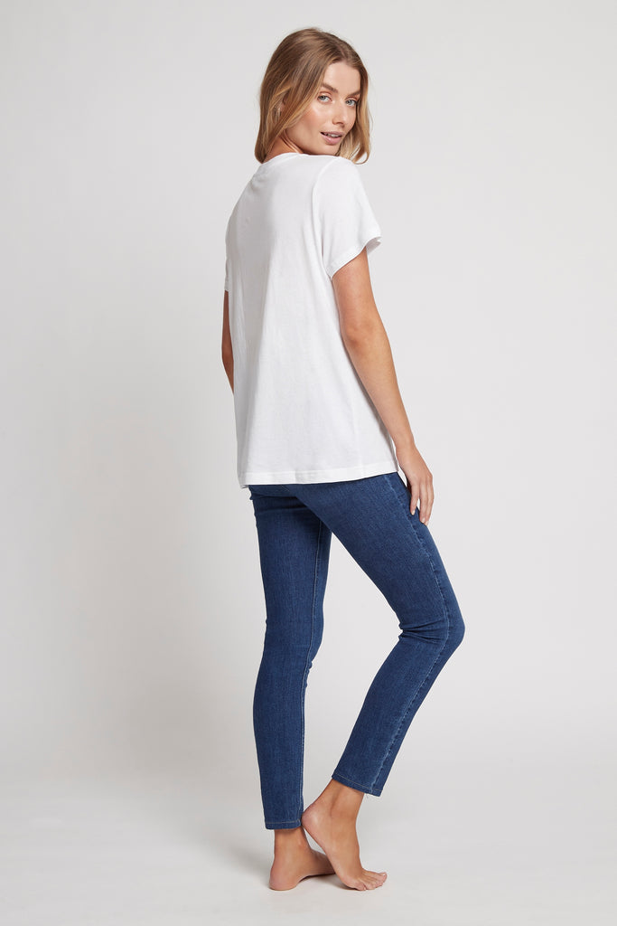 Homebodii Basic Tencel™ Womens TShirt White | Homebodii