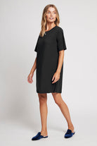Homebodii Oversized Tencel™ Womens Sleep TShirt  Vintage Black | Homebodii