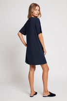 Homebodii Oversized Tencel™ Womens Sleep TShirt  Navy | Homebodii