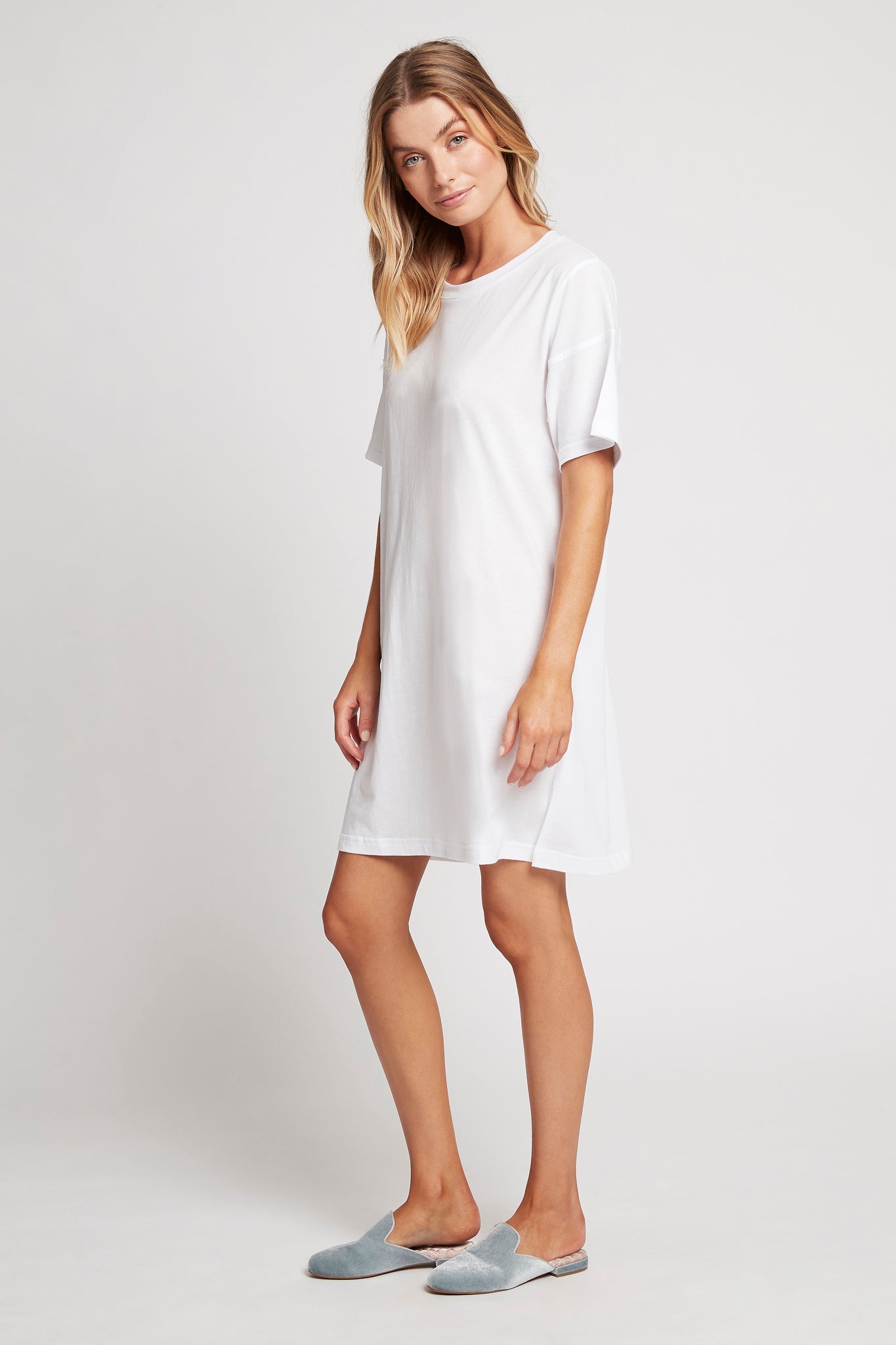 Homebodii Oversized Tencel™ Womens Sleep TShirt  White | Homebodii
