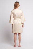 Jasmine Luxury Satin Personalised Robe  Champagne | Homebodii