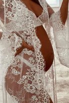 Georgina Long Lace Bridal Robe | Homebodii