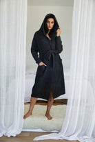 Ultimate Luxe Personalised Robe  Charcoal | Homebodii
