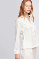 Toni Womens Personalised Satin Satin Pyjama Lounge Set  White | Homebodii