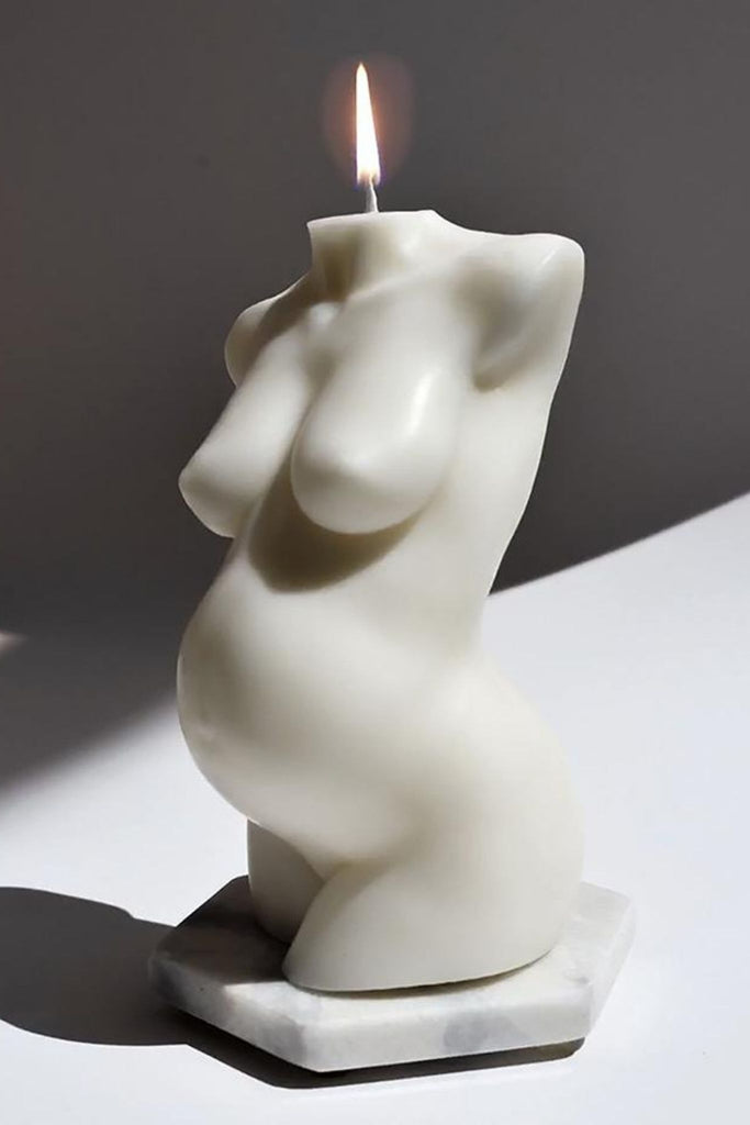 Ancient Candle Co. La Mère Pregnant Torso Candle | Homebodii