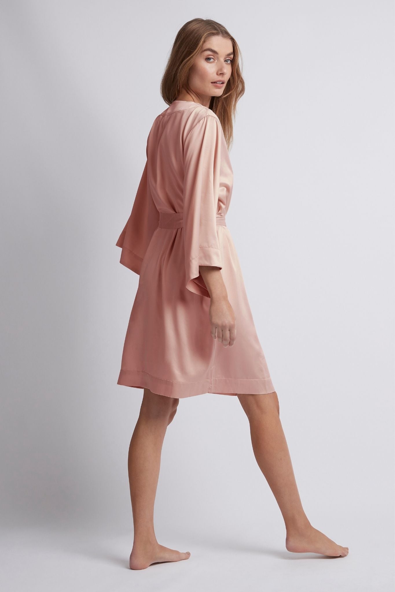 Jasmine Luxury Satin Personalised Robe  Rust | Homebodii