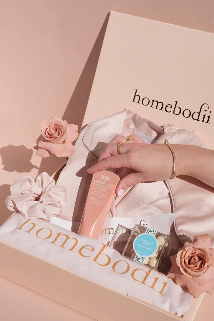 Luxury Lounging Personalised Gift Hamper By Homebodii Blush | Homebodii